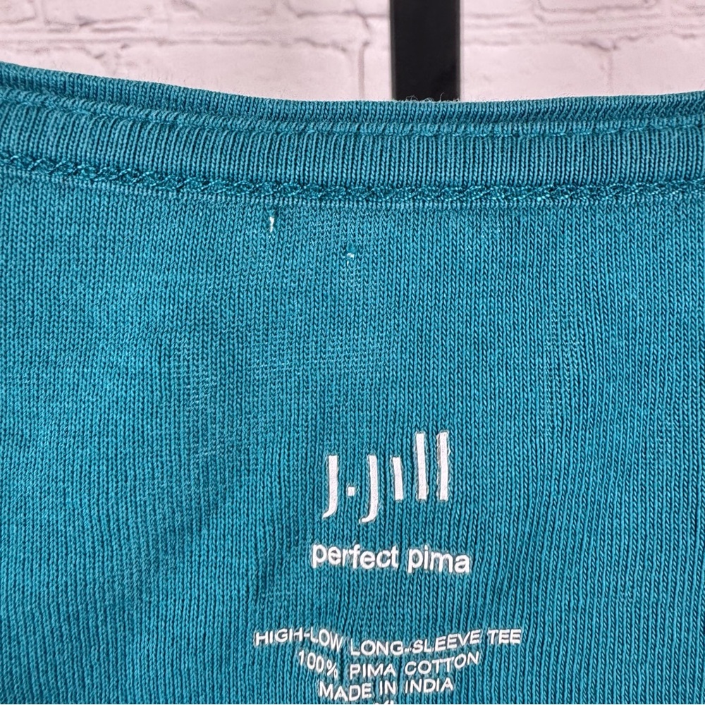 J. Jill Perfect Pima Teal Long Sleeve T-Shirt Size XL - Picture 3 of 6